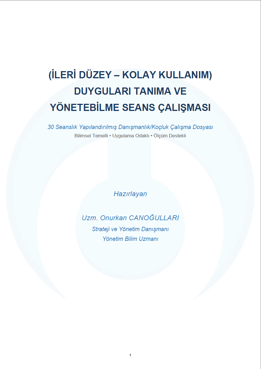 Duyguları Tanıma ve Yönetebilme Seans Kitabı (30 Seans)