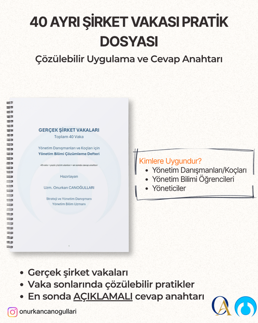 40 Ayrı Şirket Vakası Pratik Dosyası (Çözülebilir ve Cevap Anahtarlı)