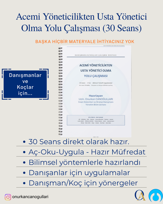 Acemi Yöneticiden Usta Yönetici Yolu Seans Kitabı (30 Seans)