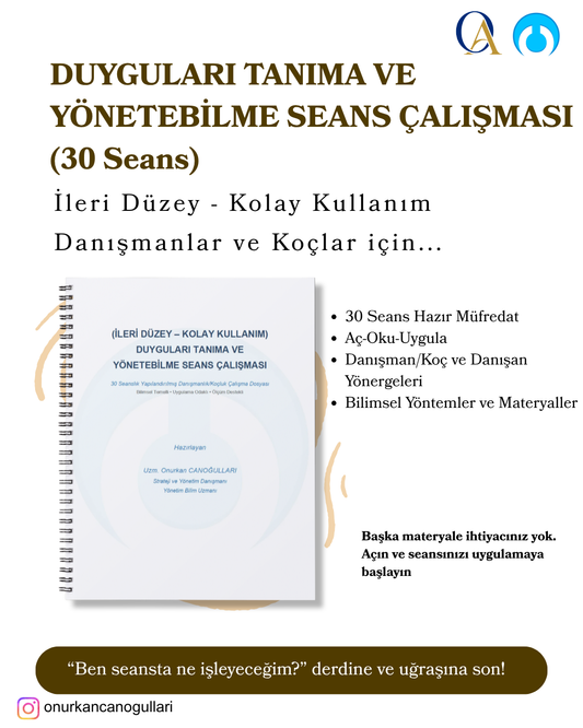 Duyguları Tanıma ve Yönetebilme Seans Kitabı (30 Seans)