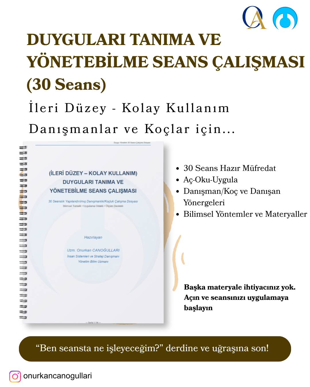 Duyguları Tanıma ve Yönetebilme Seans Kitabı (30 Seans)