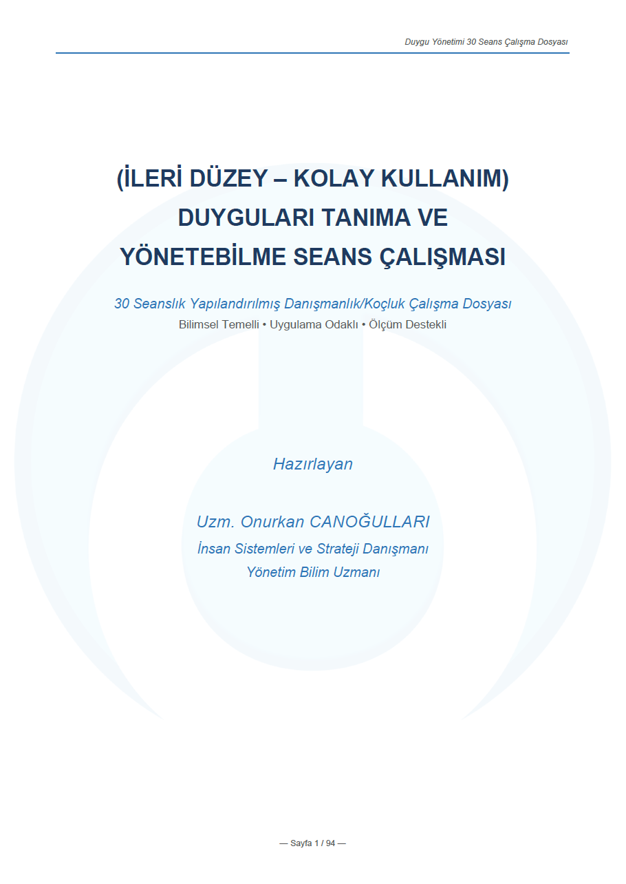 Duyguları Tanıma ve Yönetebilme Seans Kitabı (30 Seans)