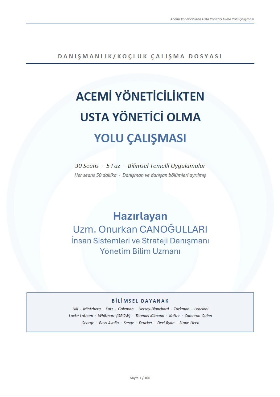 Acemi Yöneticiden Usta Yönetici Yolu Seans Kitabı (30 Seans)