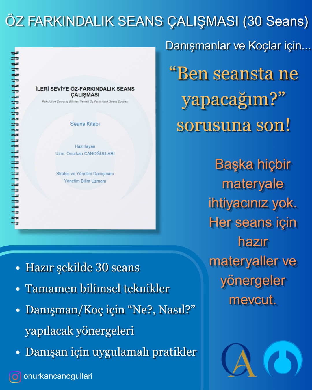İleri Seviye Öz-Farkındalık Seans Kitabı (30 Seans)
