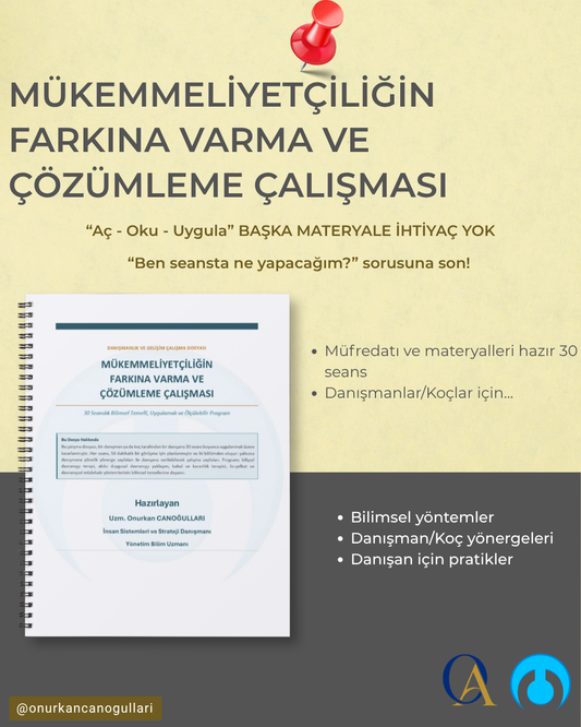 Mükemmeliyetçiliğin Farkına Varma ve Çözümleme 30 Seans Kitapçığı