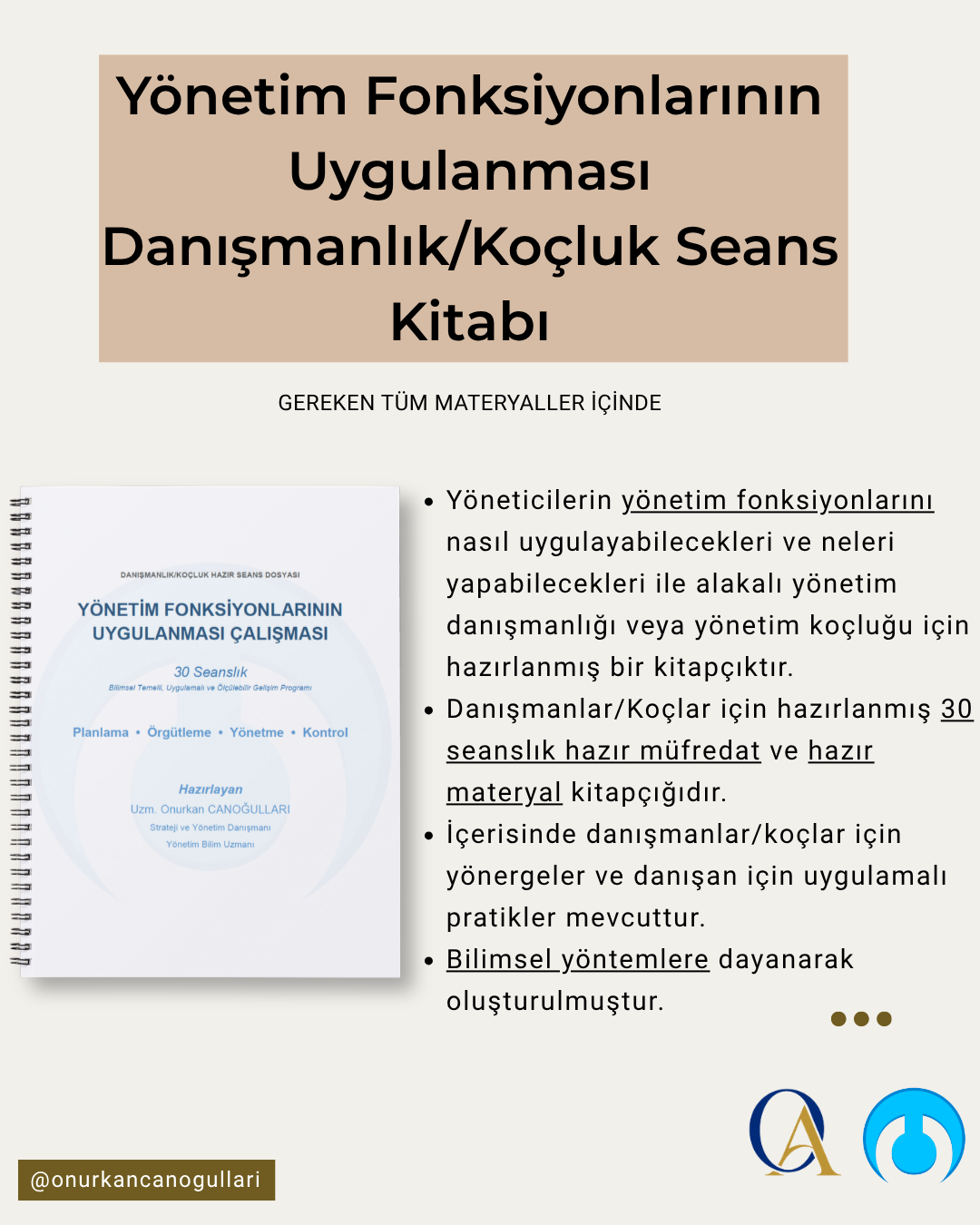 Yönetim Fonksiyonlarının Uygulaması Danışmanlık/Koçluk Seans Kitabı